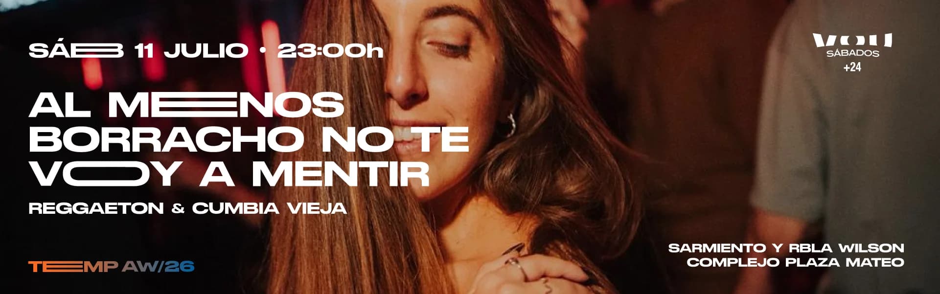 SÁBADO 11 DE JULIO – REGGAETON Y CUMBIA VIEJA