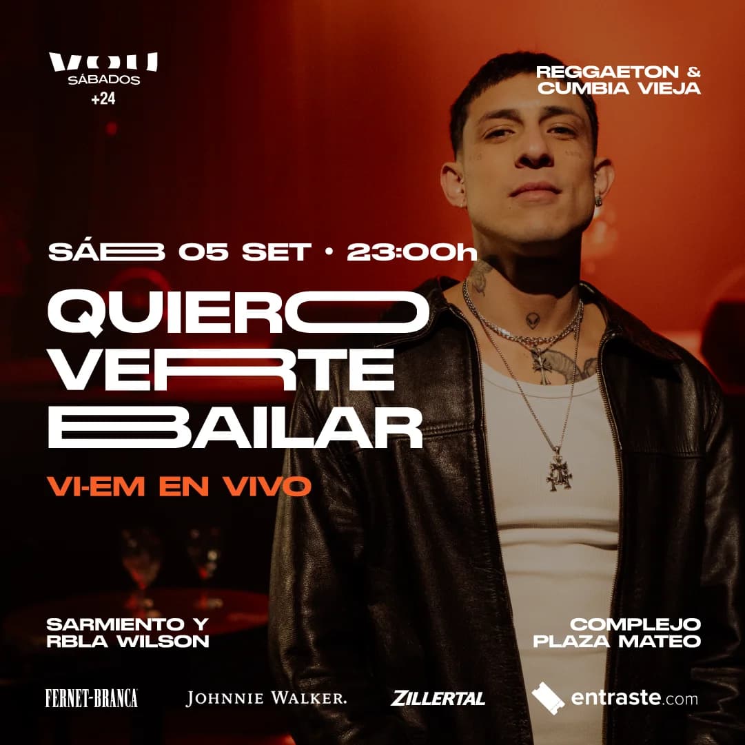 SÁBADO 05 DE SETIEMBRE – VI EM EN VIVO - REGGAETON VIEJO Y CUMBIA VIEJA