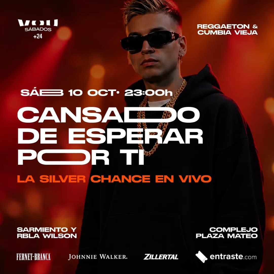 SÁBADO 10 DE OCTUBRE – LA SILVER CHANCE EN VIVO - REGGAETON & CUMBIA VIEJA