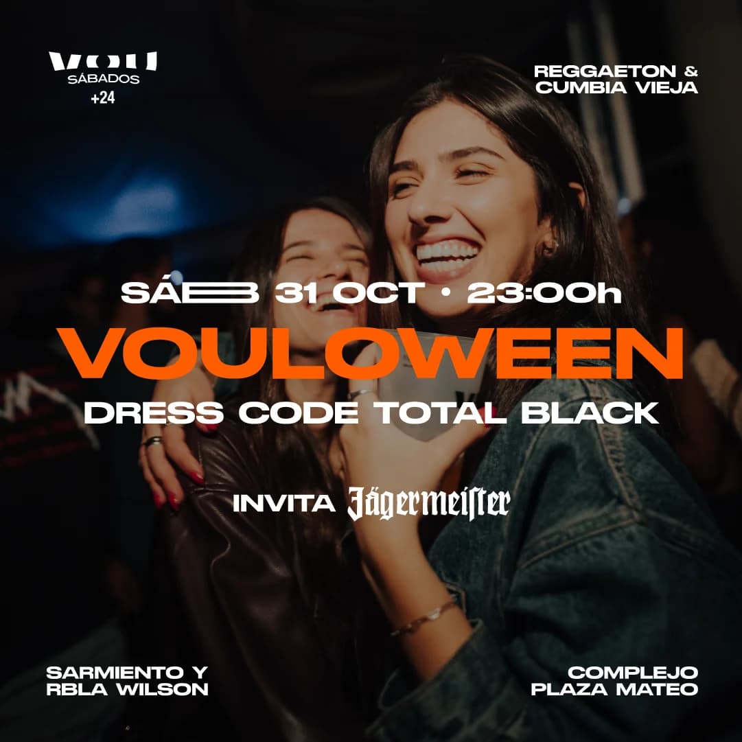 SÁBADO 31 DE OCTUBRE – VOULOWEEN - REGGAETON & CUMBIA VIEJA